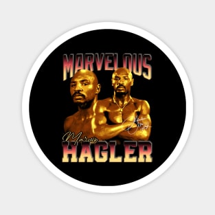 Marvelous Marvin Hagler Boxing Legend Signature Vintage Retro 80s 90s Bootleg Rap Style Magnet